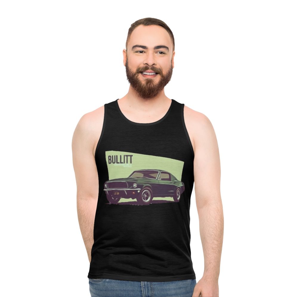 Bullitt Unisex Tank Top featuring Steve McQueen and the Ford Mustang
