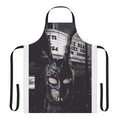 Dark art bunny apron with a design inspired by the cult classic film Donnie Darko