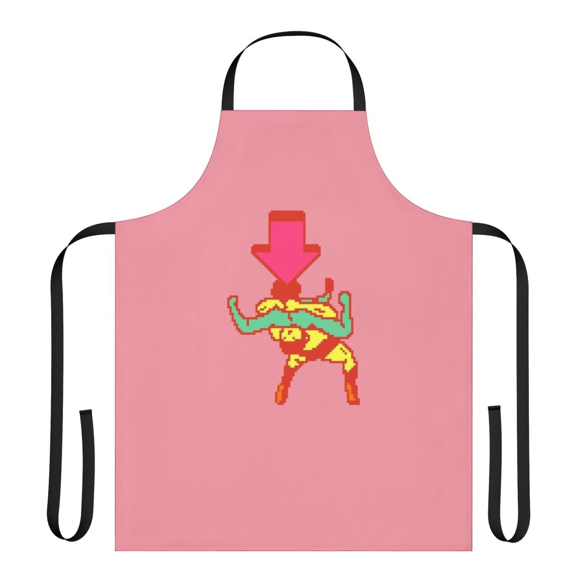 Burger Suplex Gaming Apron featuring No More Heroes-inspired graphics