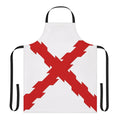 Burgundy Cross Apron with traditional Spanish symbol