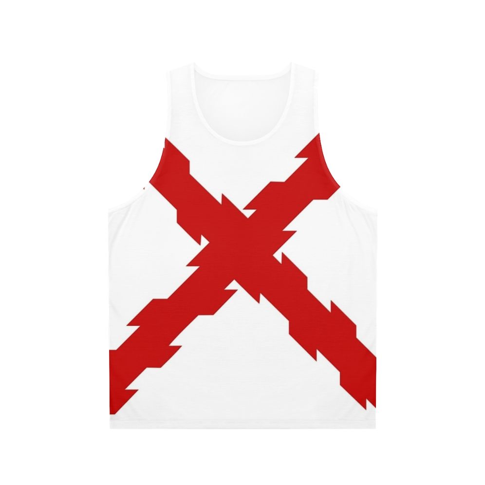 Burgundy Cross Unisex Tank Top
