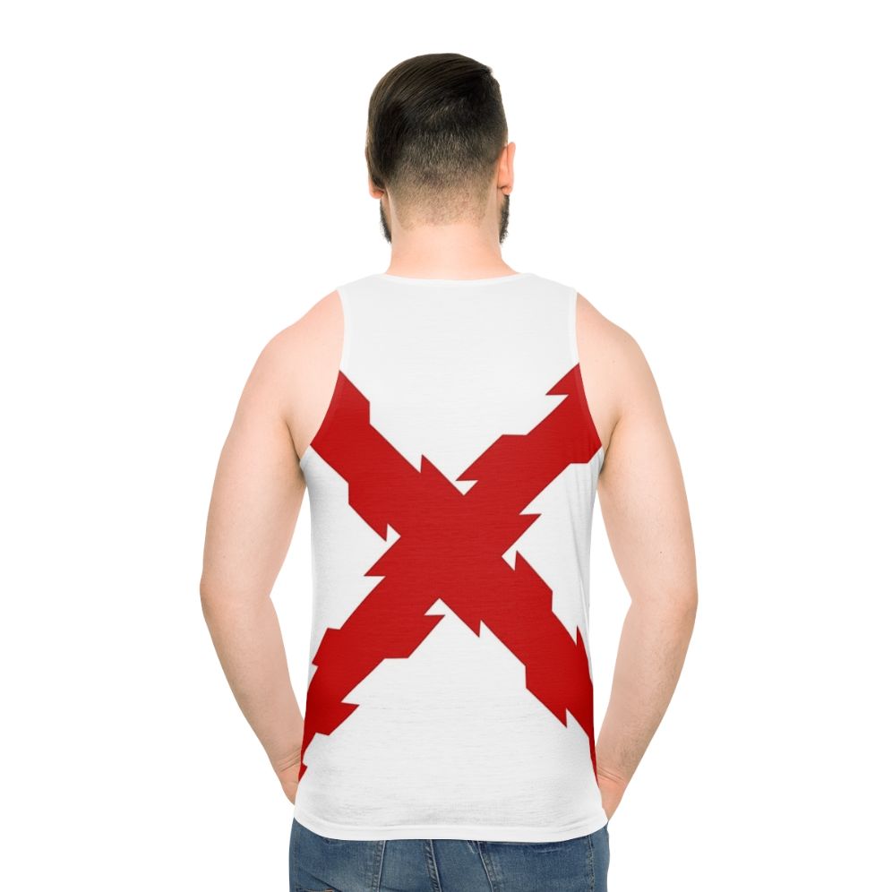 Burgundy Cross Unisex Tank Top