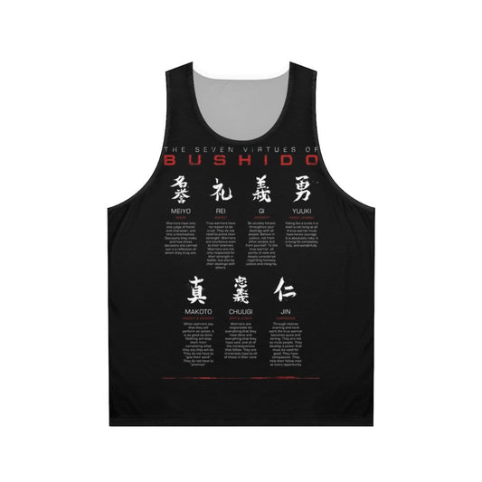 Bushido Code unisex black tank top