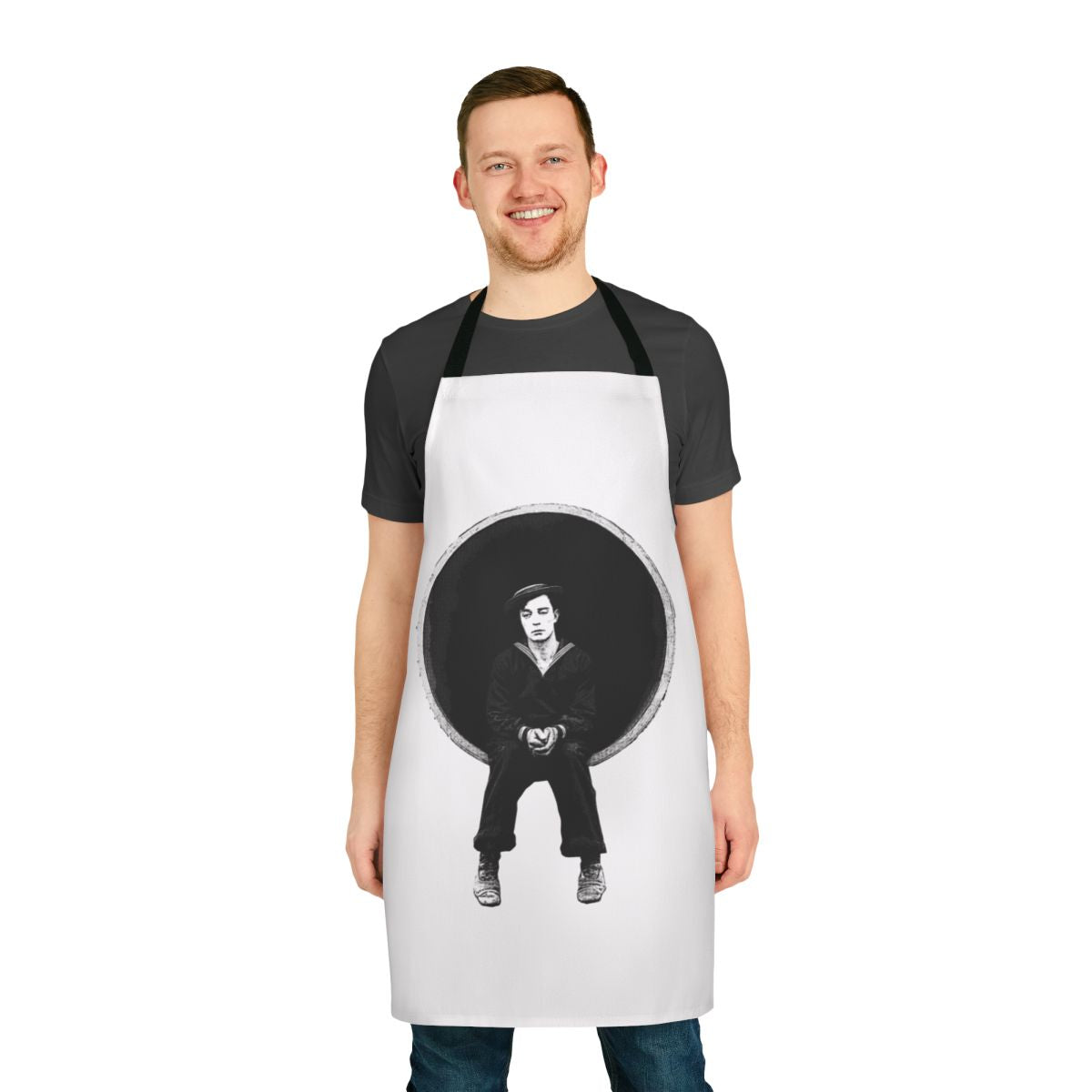 Buster Keaton inspired apron featuring the classic film "The Navigator"