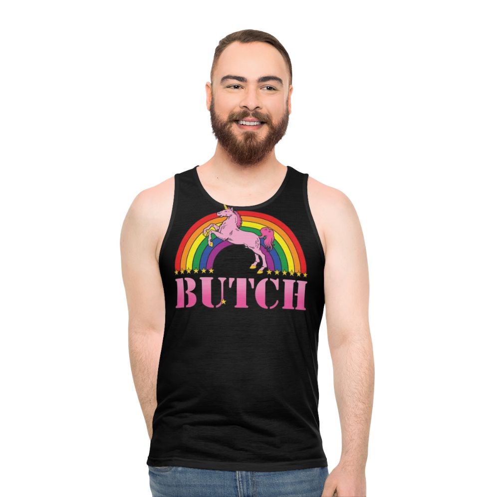 Butch unisex pride tank top