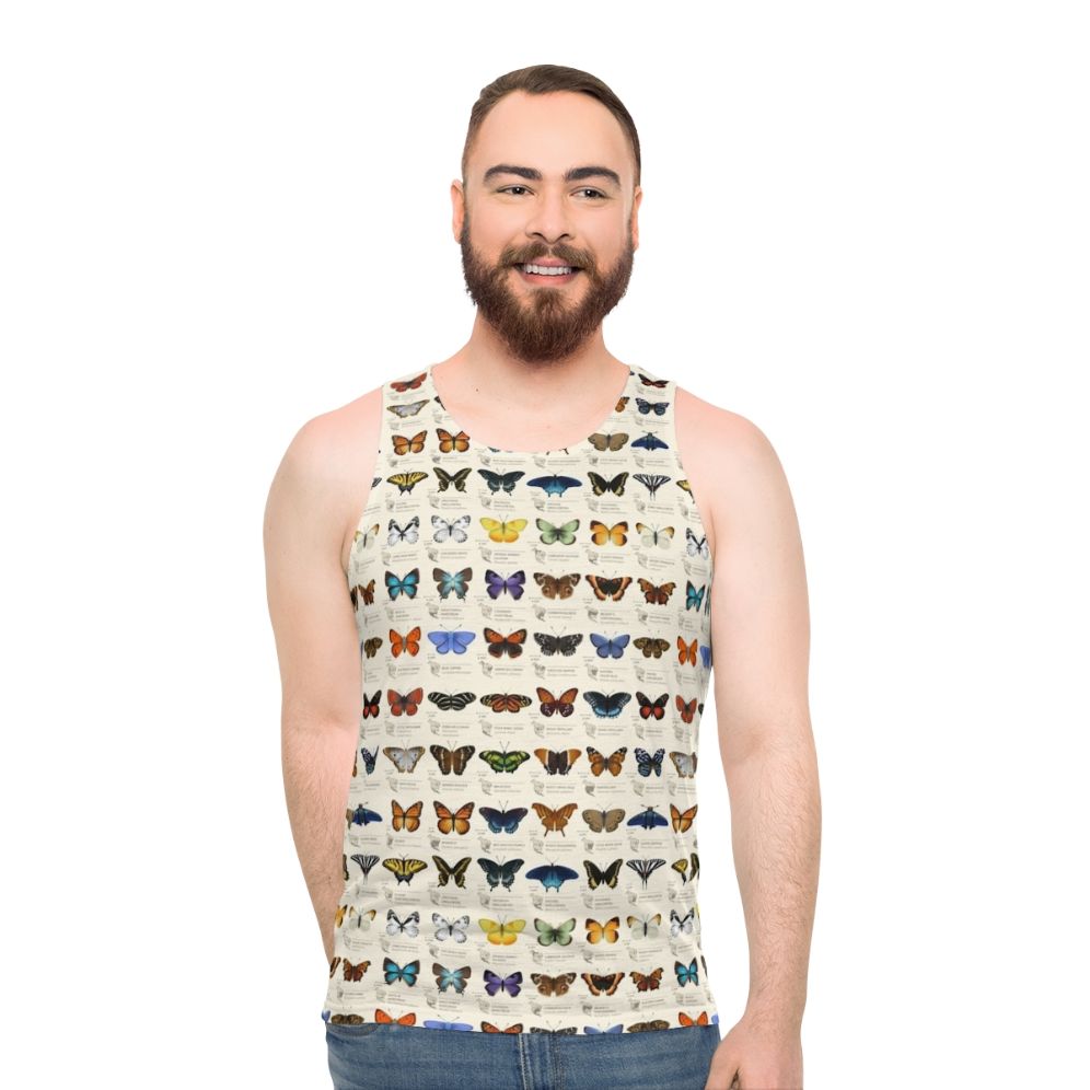Butterflies Of North America unisex tank top with nature and science graphic design