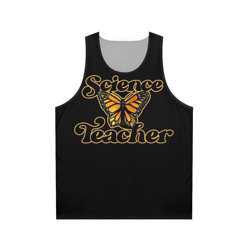 Butterfly design science teacher unisex tank top
