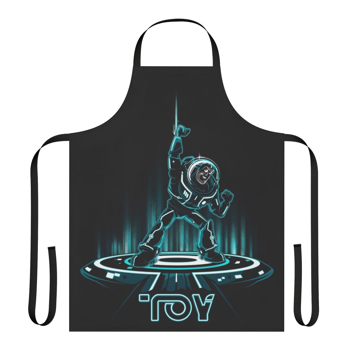 Buzz Tron inspired retro-style apron featuring a pop culture mashup design