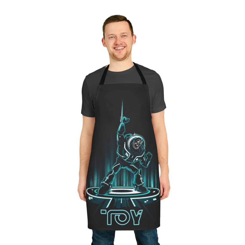 Buzz Tron inspired retro-style apron featuring a pop culture mashup design