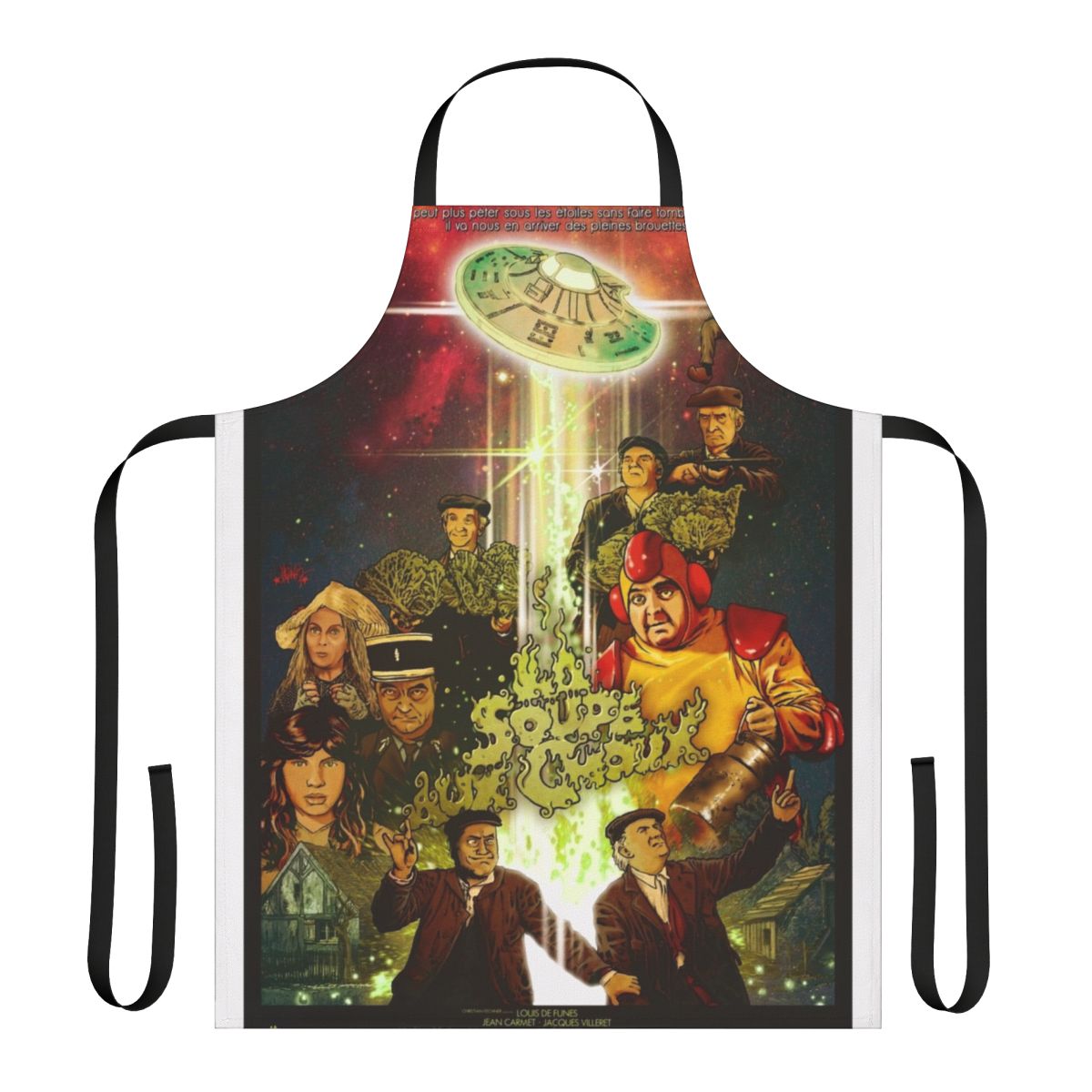 Cabbage Soup Themed Apron with Retro Comedy Movie Motif