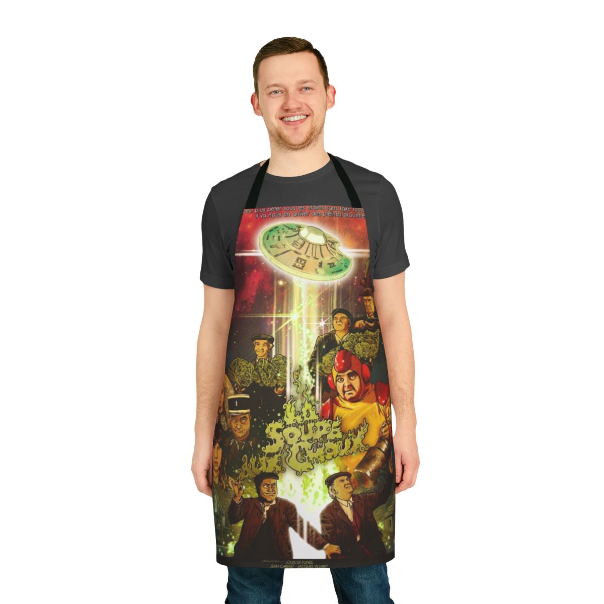 Cabbage Soup Themed Apron with Retro Comedy Movie Motif