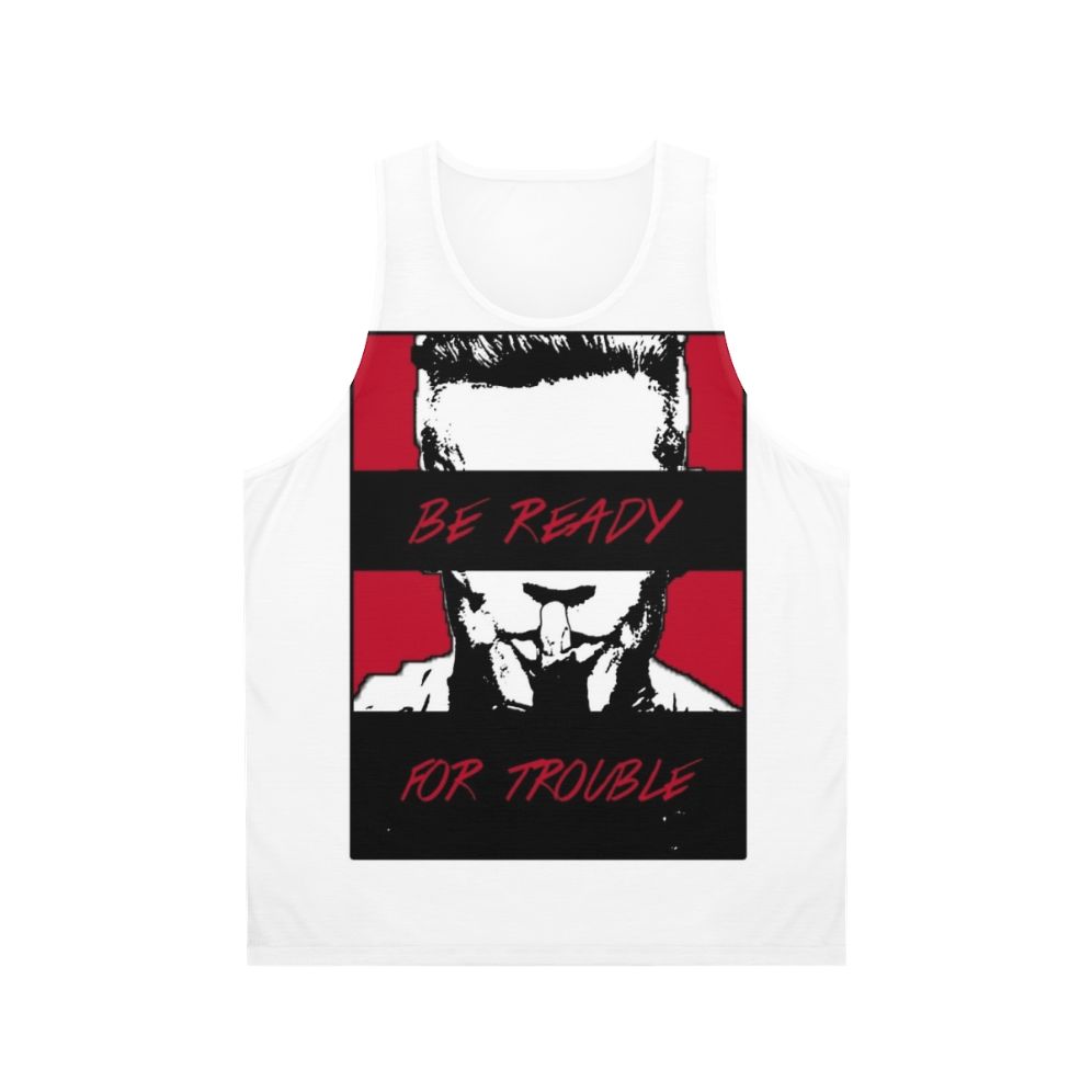Cable inspired unisex metallic marvel tank top