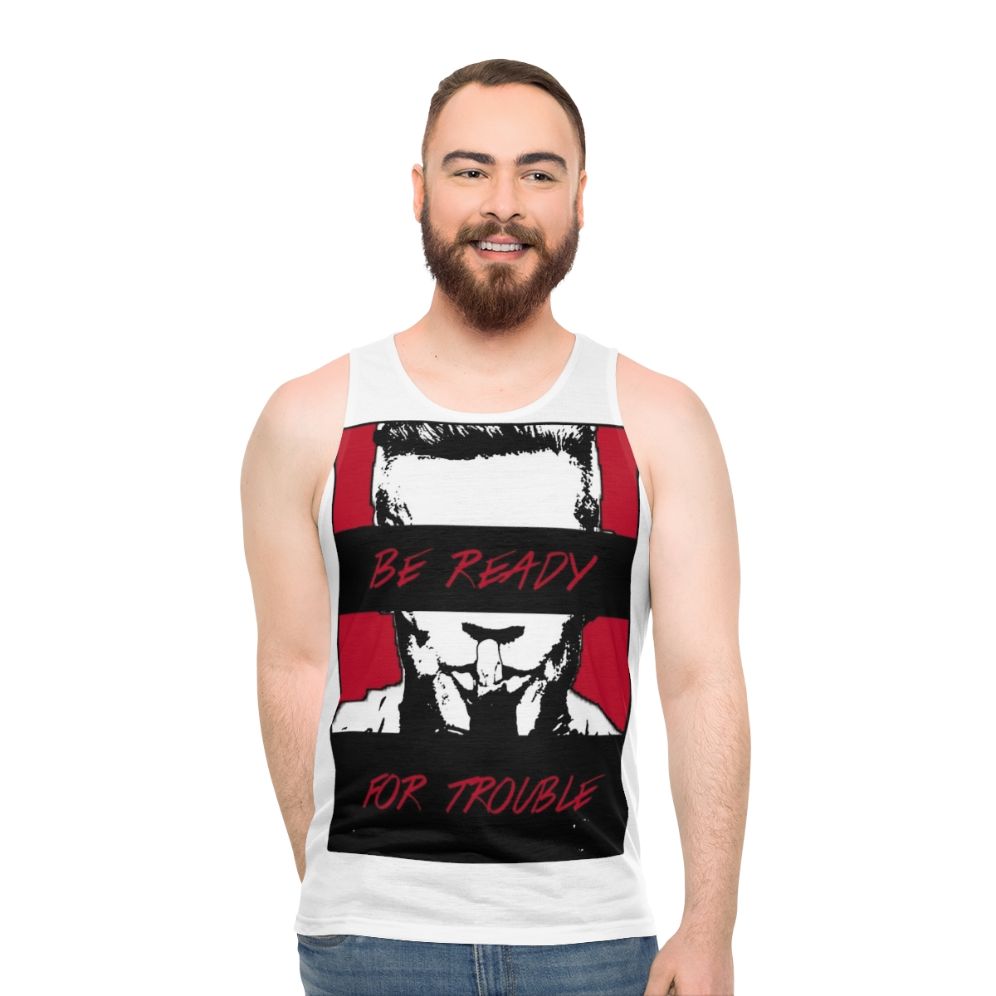 Cable inspired unisex metallic marvel tank top
