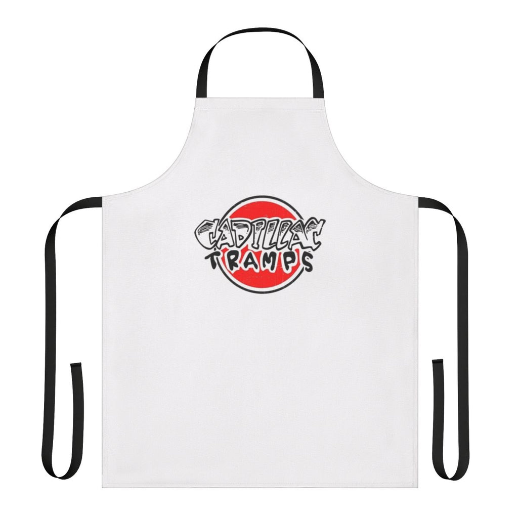 Cadillac Tramps themed apron featuring the band's logo and name