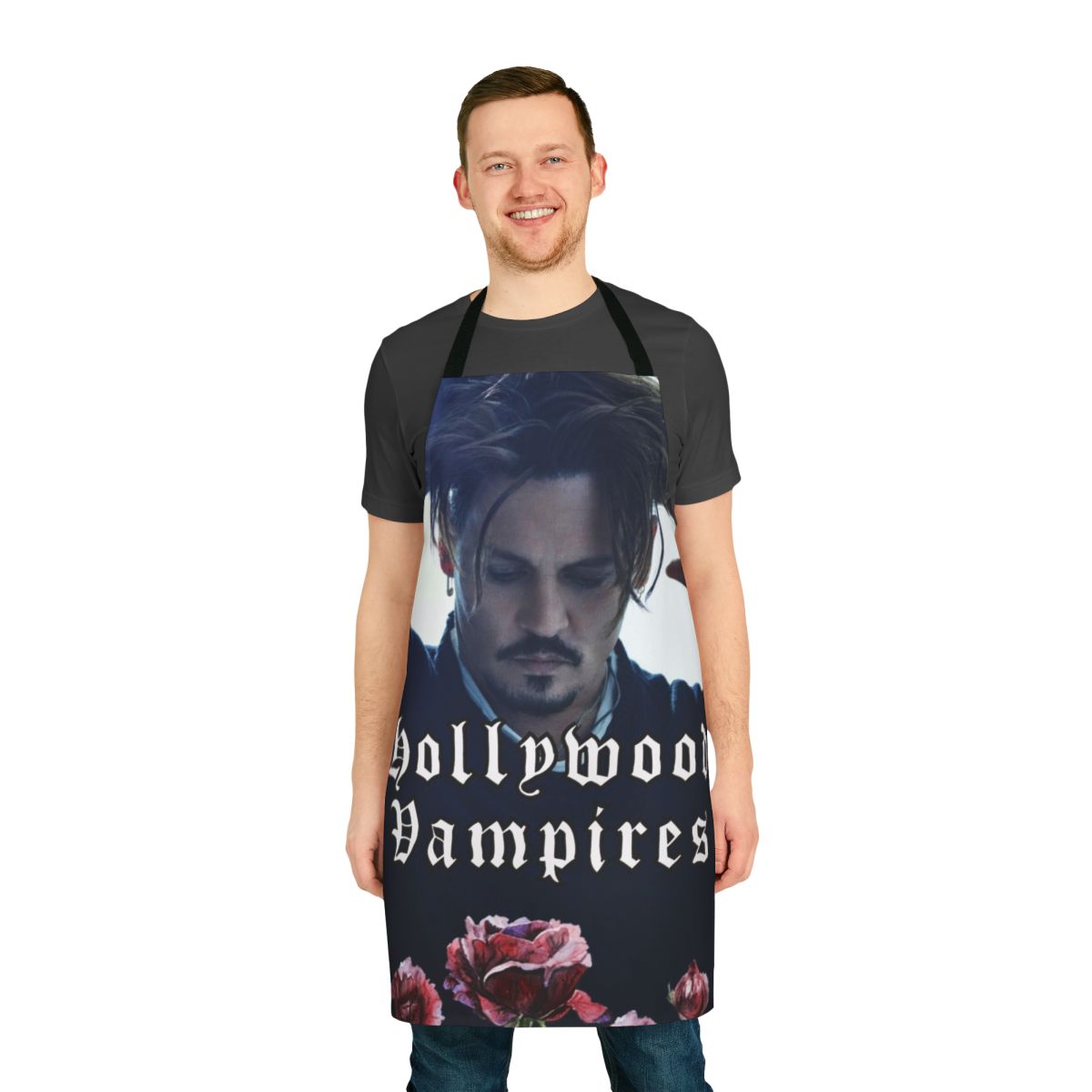 Cahpeko apron featuring a dark, vampiric design for horror fans