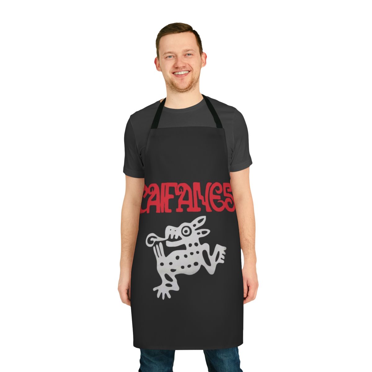 Caifanes inspired music band logo printed on a durable apron