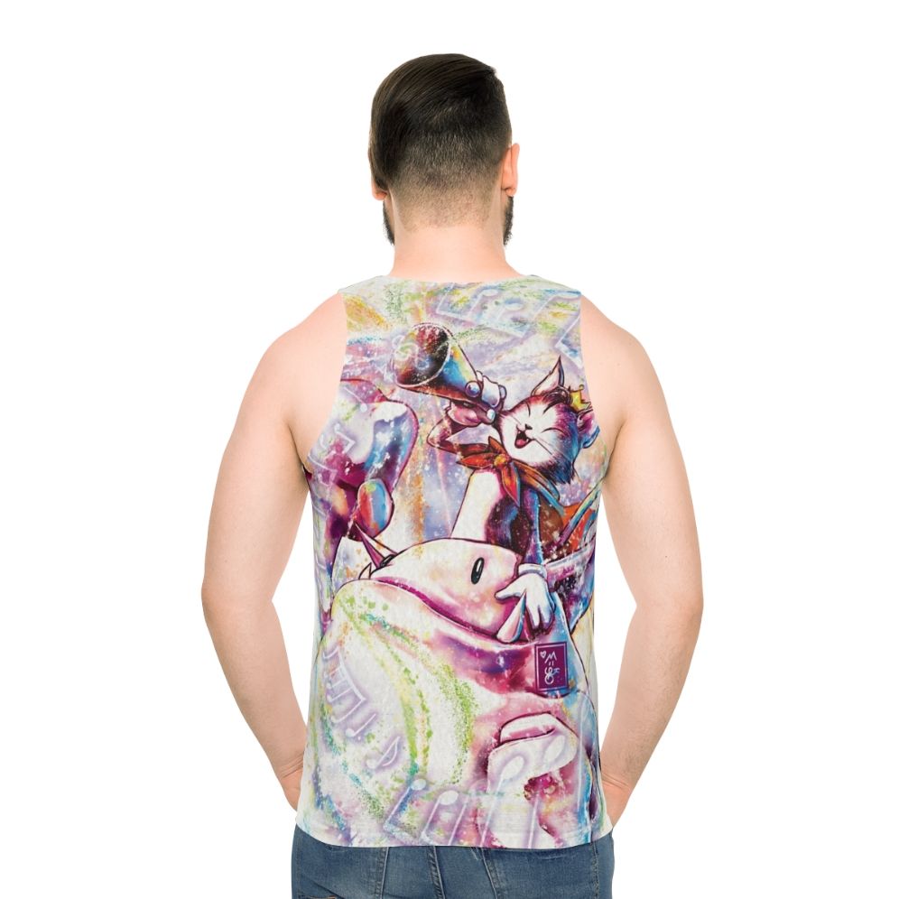 Cait Sith FFVII Unisex Tank Top featuring watercolor design