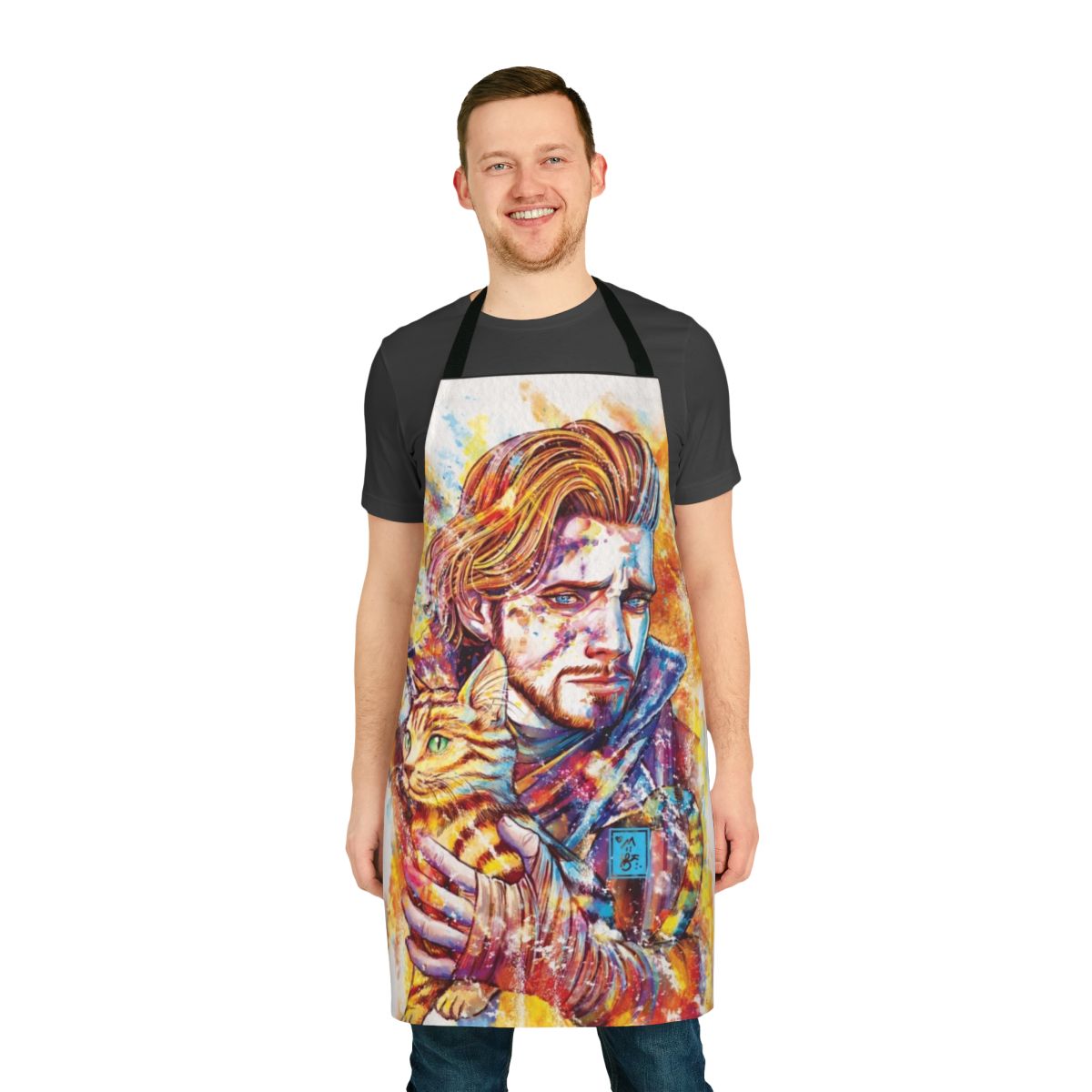 Caleb Widogast-themed apron with fantasy elements for critical role fans