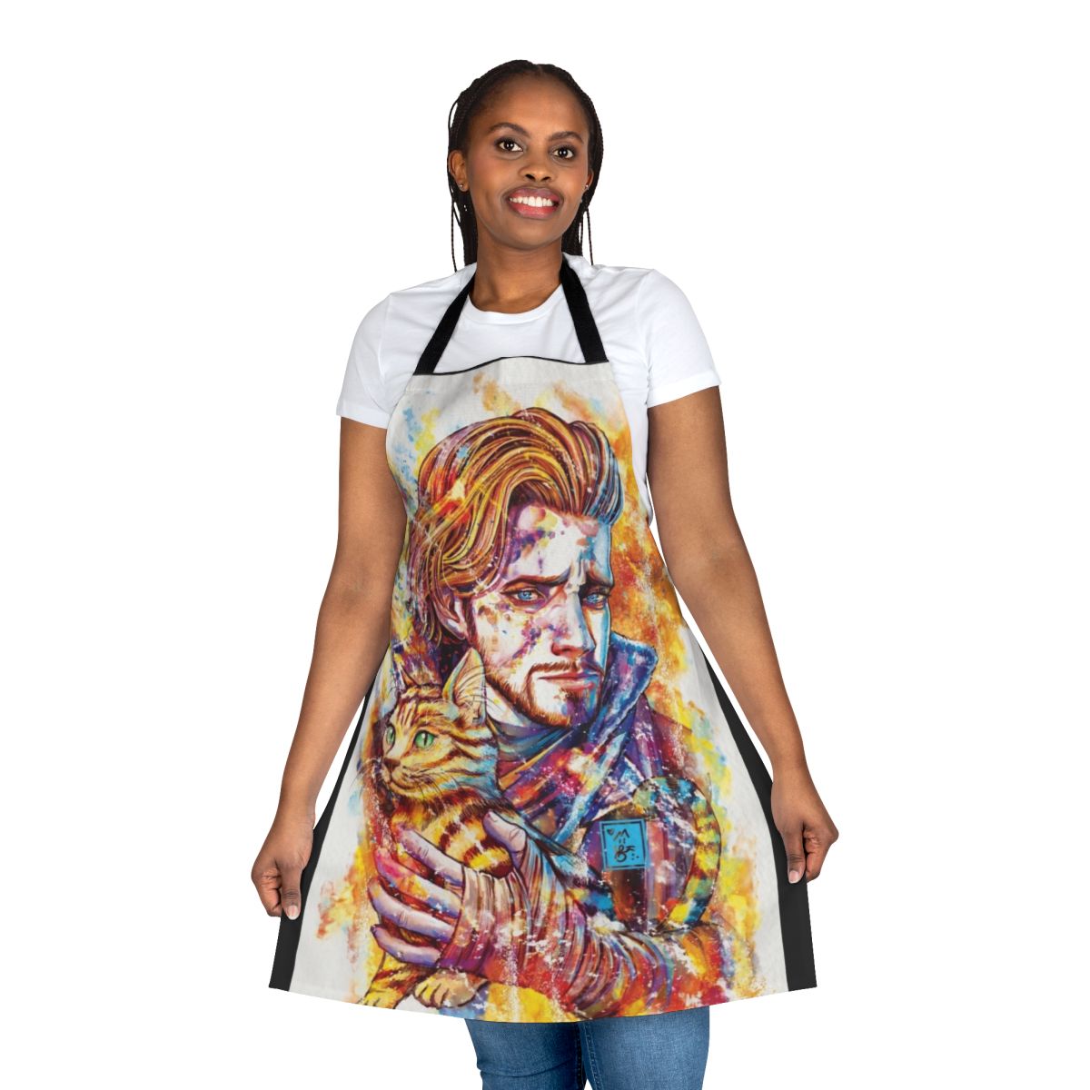 Caleb Widogast-themed apron with fantasy elements for critical role fans