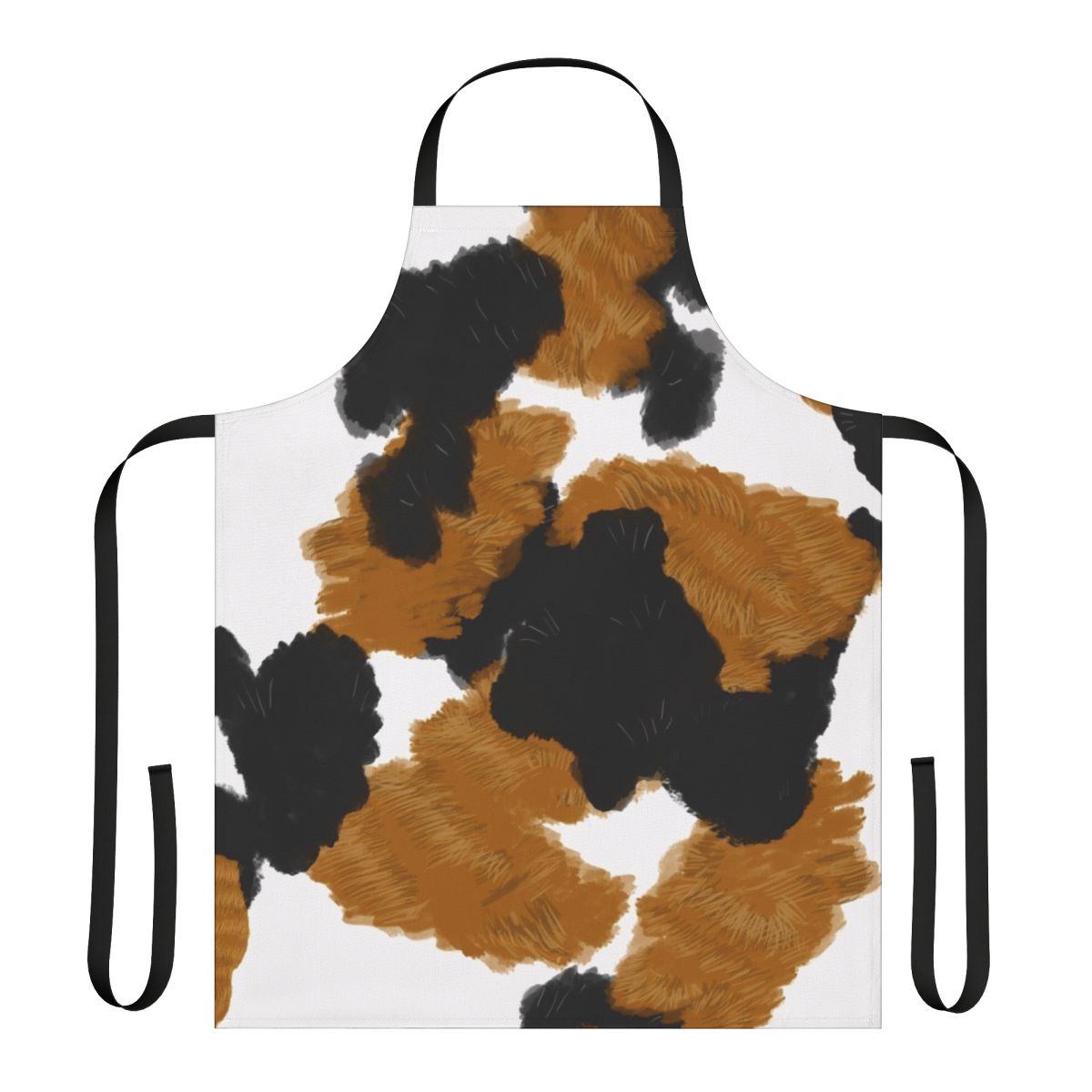 Calico cat fur print apron with cute kitty pattern