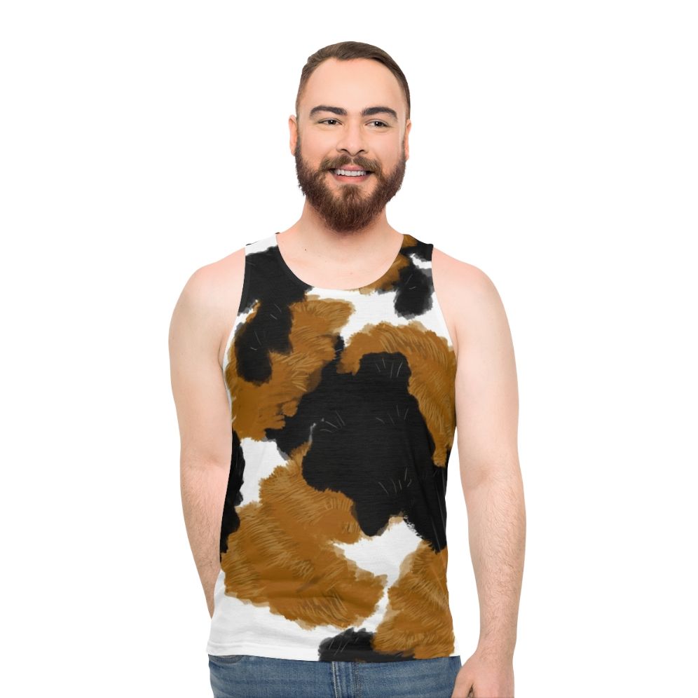 Calico Cat Fur Print Unisex Tank Top