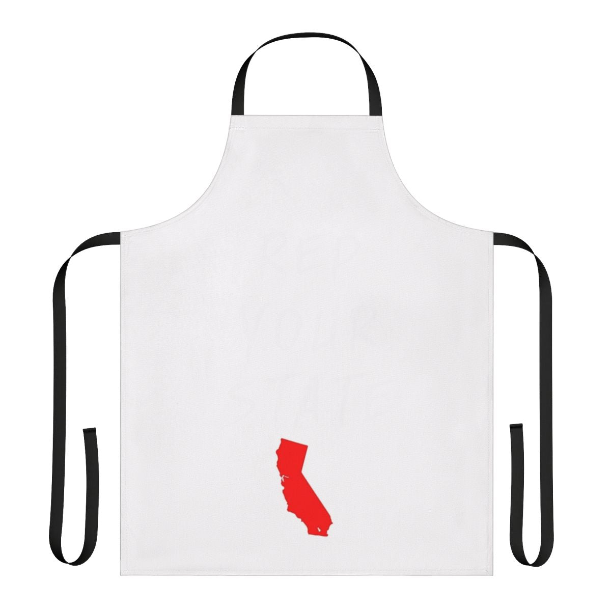 A stylish and durable apron featuring the state of California, perfect for cooking, barbecuing, or any activity.