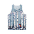 Calming Watercolor Birch Forest Unisex Tank Top
