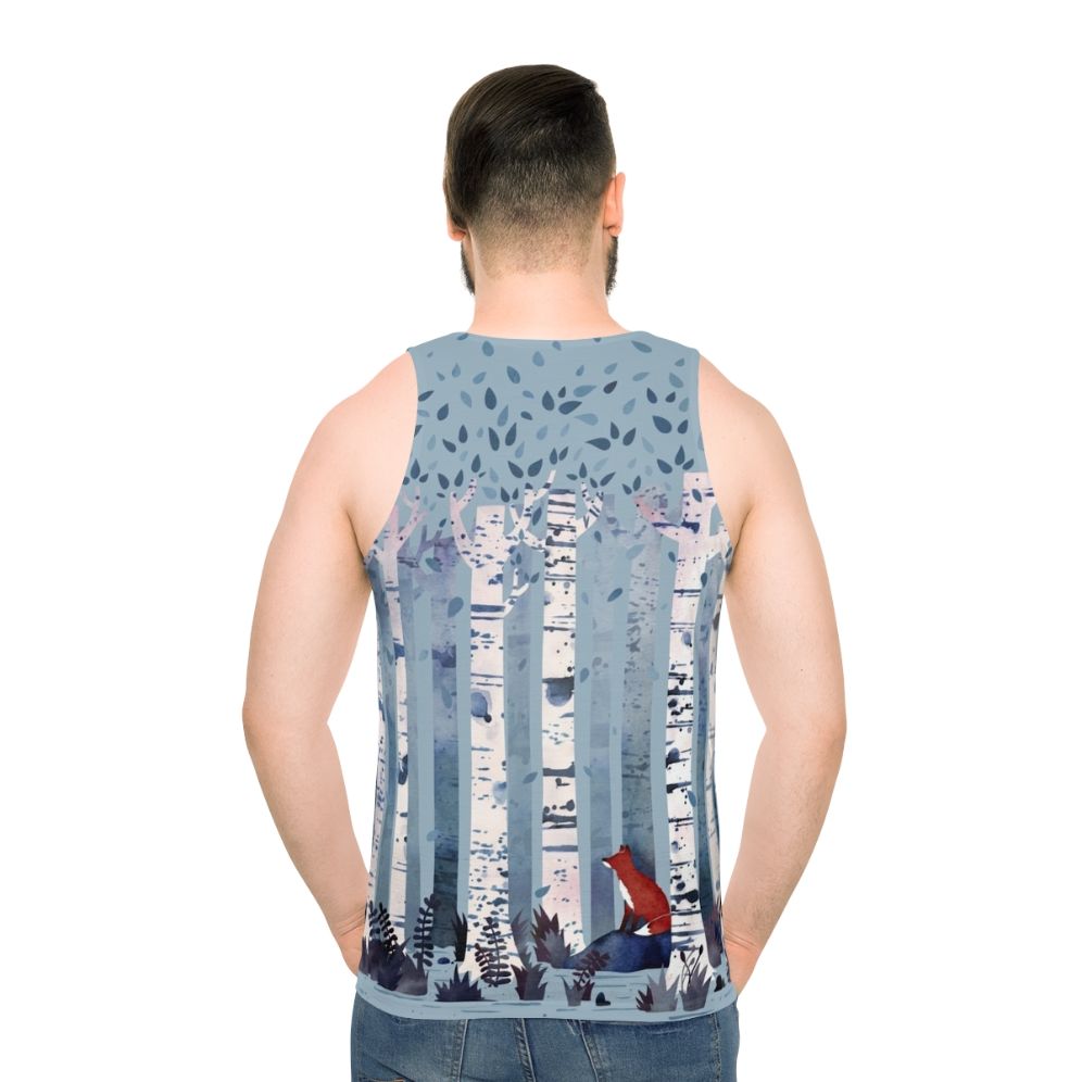 Calming Watercolor Birch Forest Unisex Tank Top