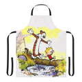 Retro apron featuring the beloved Calvin and Hobbes characters