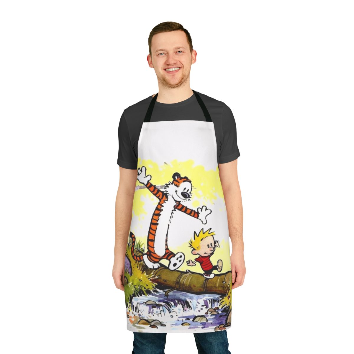 Retro apron featuring the beloved Calvin and Hobbes characters