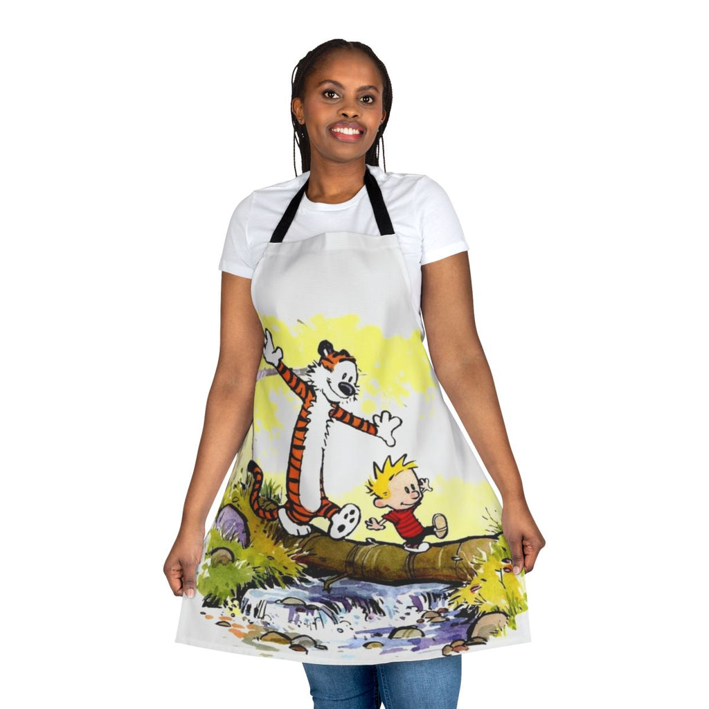 Retro apron featuring the beloved Calvin and Hobbes characters