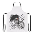 Apron featuring a sketch-style design of the Calypso Twins from Borderlands 3