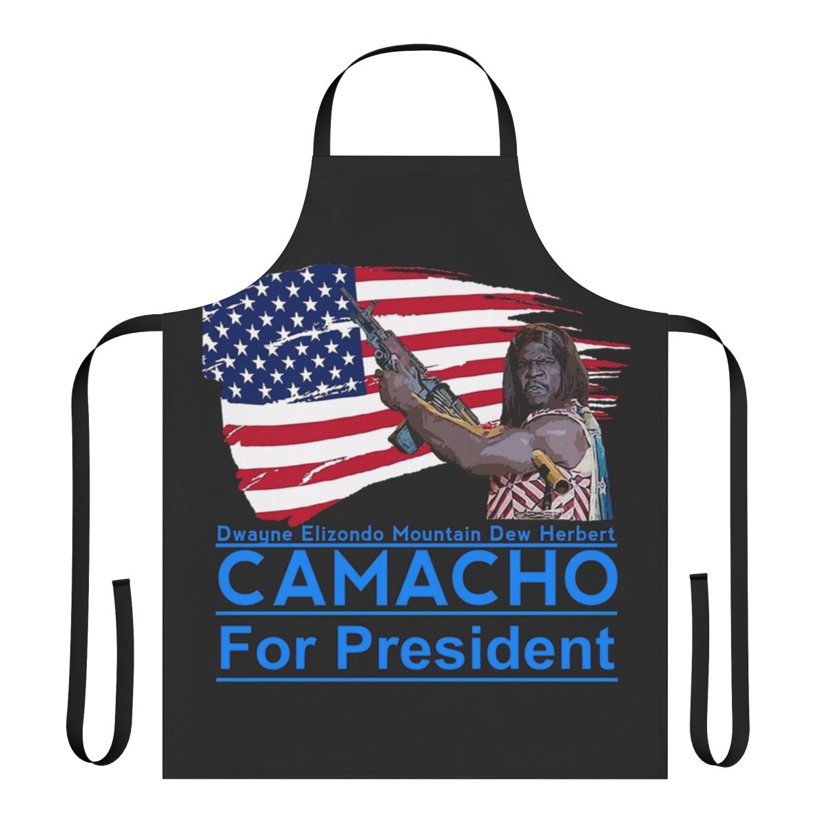 Camacho Inspired Apron with Dwayne Elizondo Mountain Dew Herbert Camacho Graphics