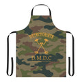 A camo-patterned apron with "Eye Voodoo" design, perfect for detectorists and metal detecting hobbyists.