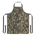 Camouflage pattern apron with cats design