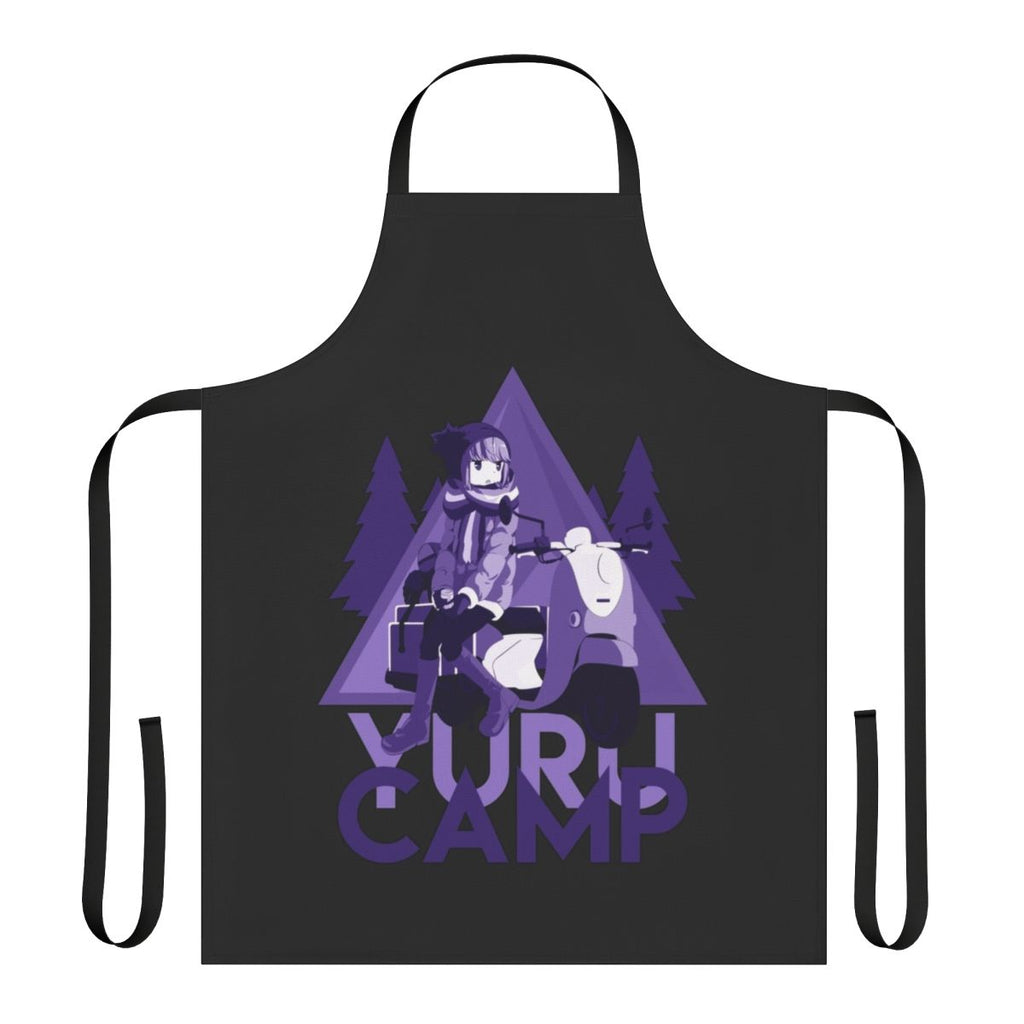 Apron featuring characters and imagery from the popular anime "Laid-Back Camp"