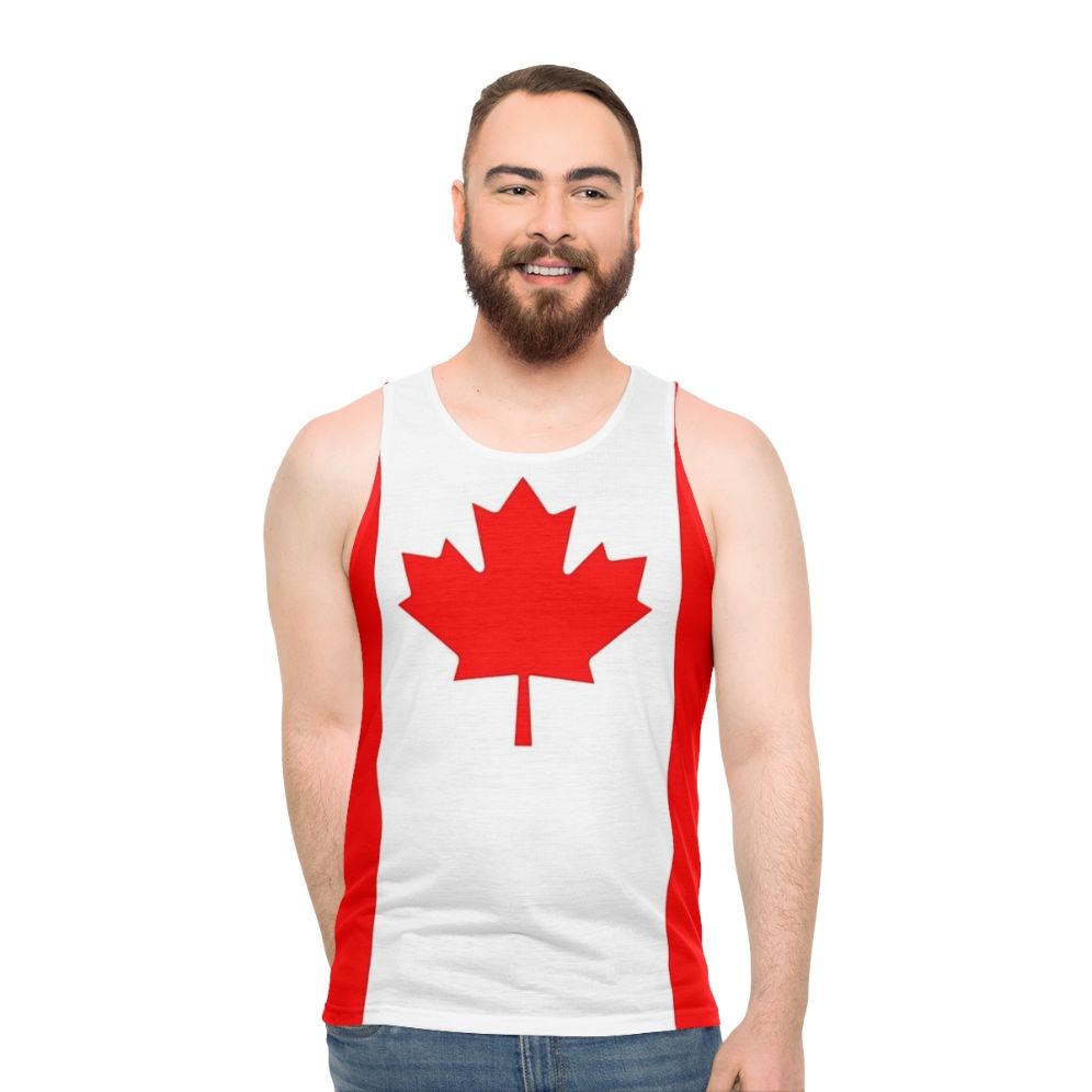 Canada flag unisex athletic tank top