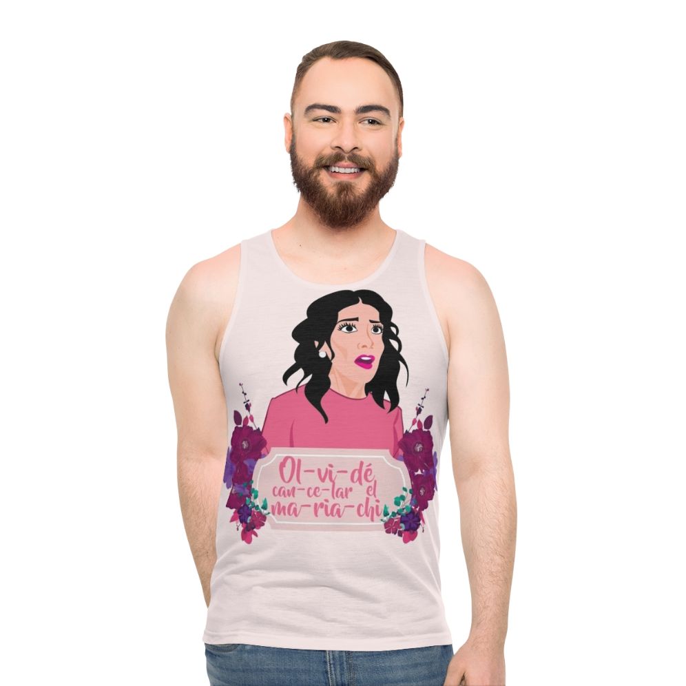 "Cancel The Mariachi" Unisex Netflix Series The House of Flowers Tank Top