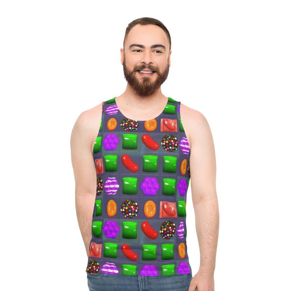 Candy Crush Themed Unisex Tank Top