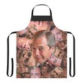Apron with the slogan "Can't Barrage the Farage" featuring Nigel Farage's face