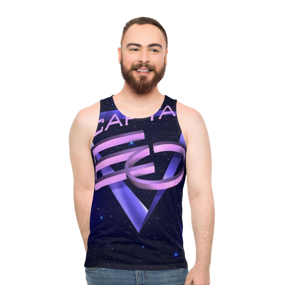 Captain Eo unisex tank top featuring Michael Jackson in Disney's futuristic space theme