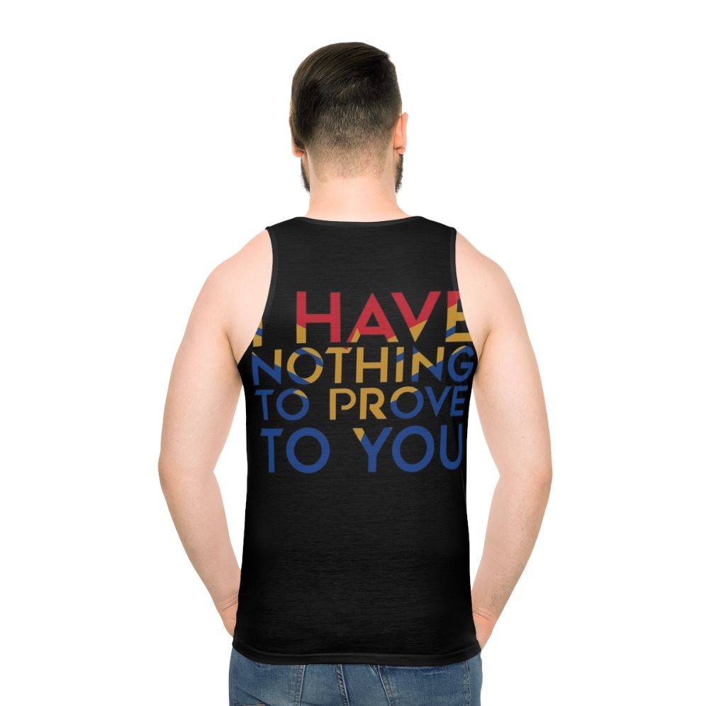 Captain Marvel inspired "I Have Nothing To Prove To You" feminist superhero unisex tank top