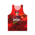Captain Scarlet retro anime graphic on a unisex tank top