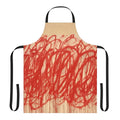 Abstract art apron featuring Cy Twombly's iconic style