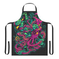 Apron featuring a striking illustration of a gorilla and a giant squid (architeuthis) in an epic battle.