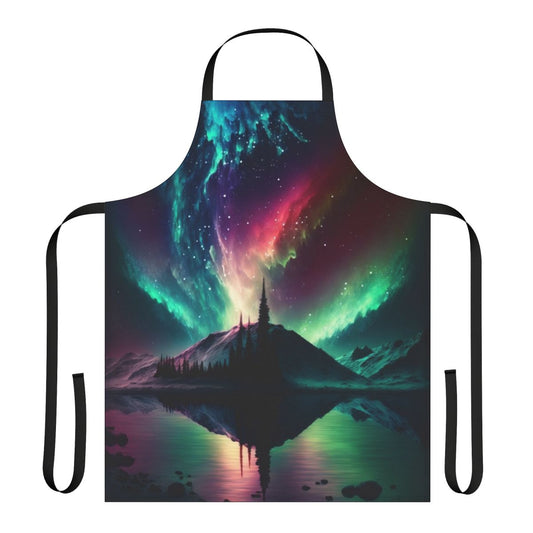 Apron featuring a stunning aurora borealis landscape.