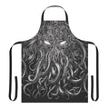 Sleek black apron with Cthulhu and occult inspired artwork