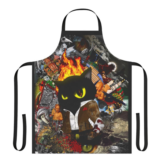 Cat Behemoth Master Margarita Apron with Woland and Bulgakov Motifs