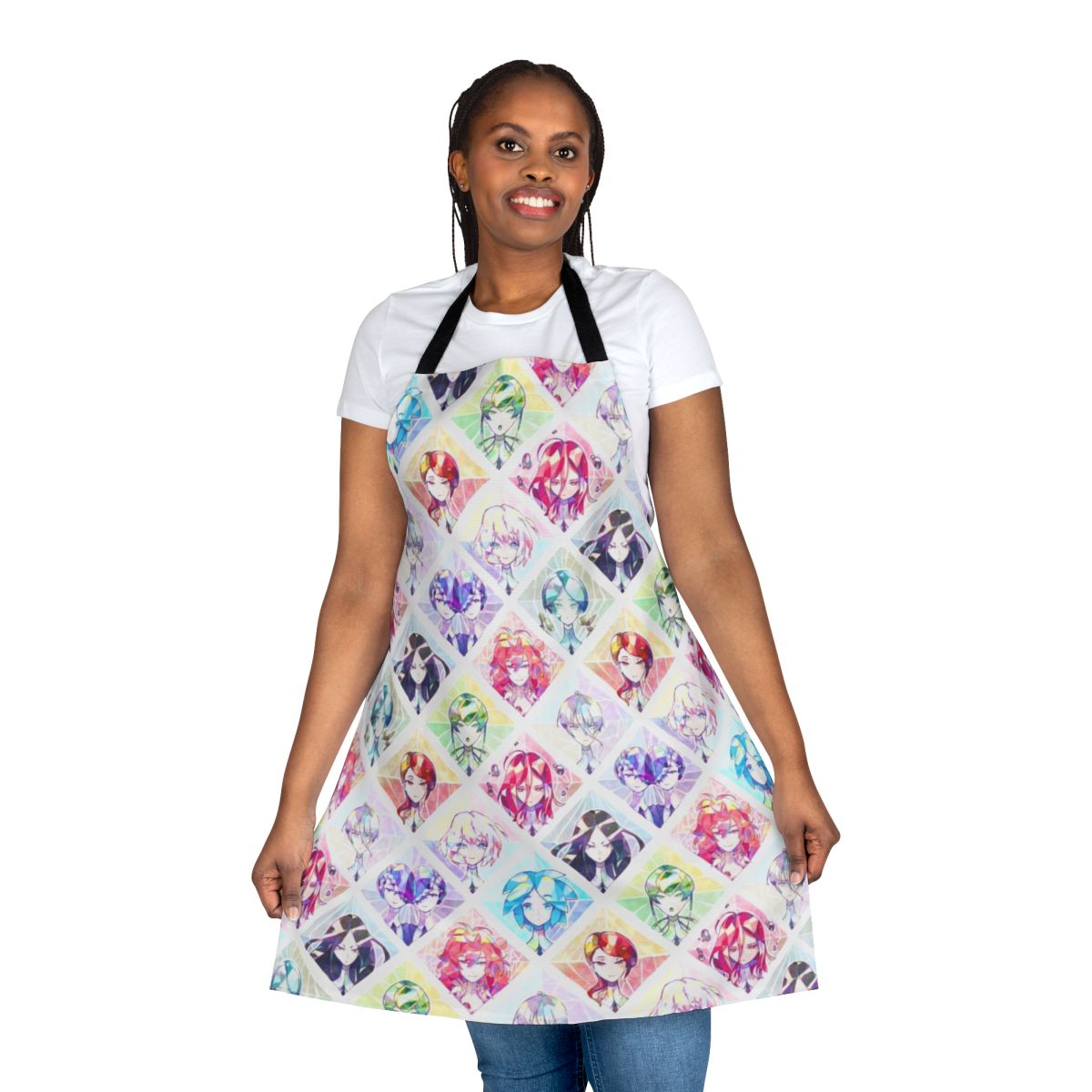 Houseki No Kuni inspired crystal-themed apron with intricate designs