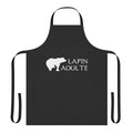 Whimsical rabbit-themed apron featuring Kaamelott characters and imagery